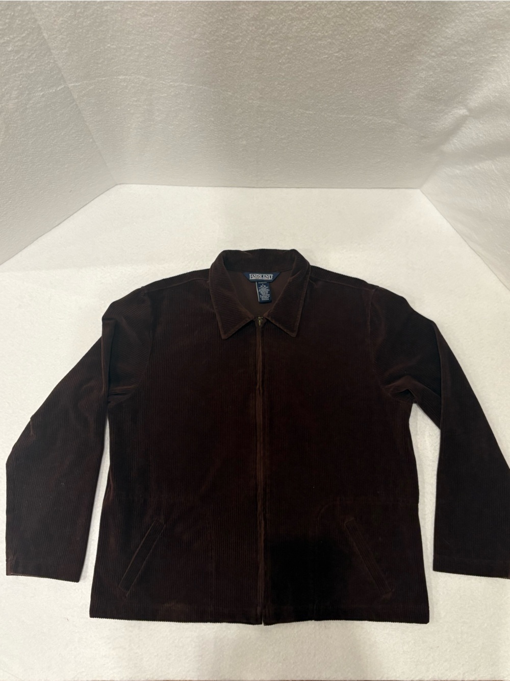 Vintage Lands' End Chocolate Brown Corduroy Coat
